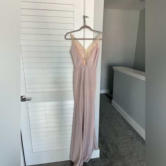 Shimmer Pink Evening / Prom Gown - Picture 2 of 7